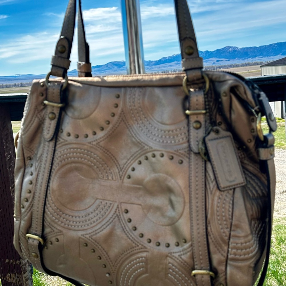 Coach Alexandra Satchel. Gold/Bronze color way.